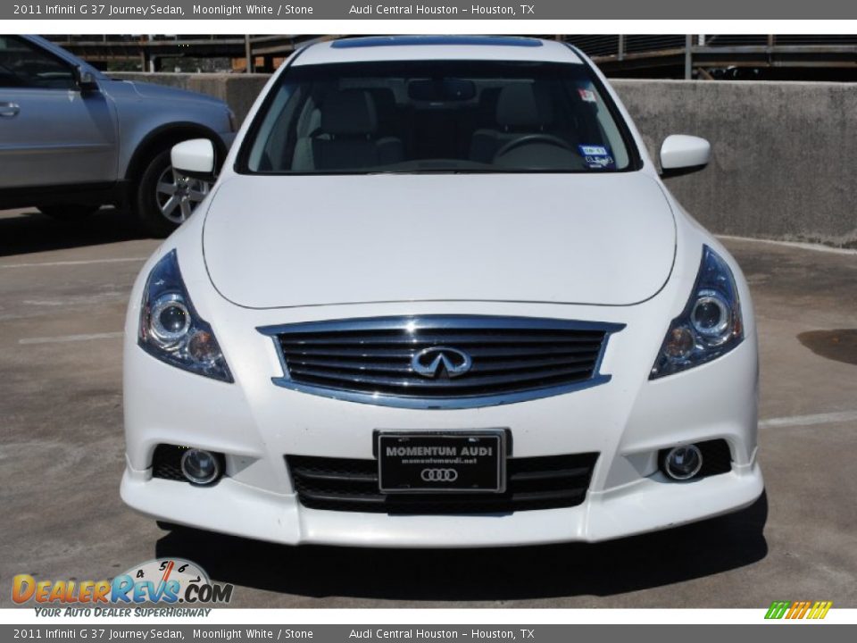 2011 Infiniti G 37 Journey Sedan Moonlight White / Stone Photo #2