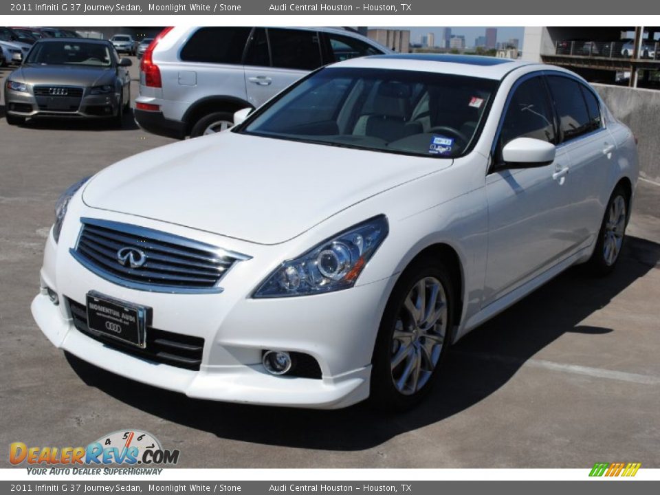 2011 Infiniti G 37 Journey Sedan Moonlight White / Stone Photo #3