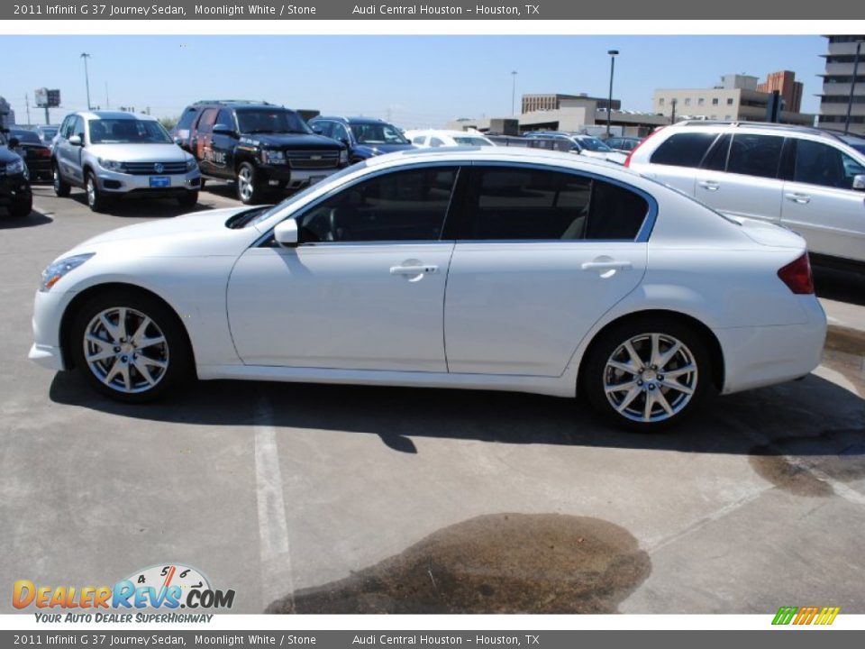 2011 Infiniti G 37 Journey Sedan Moonlight White / Stone Photo #4