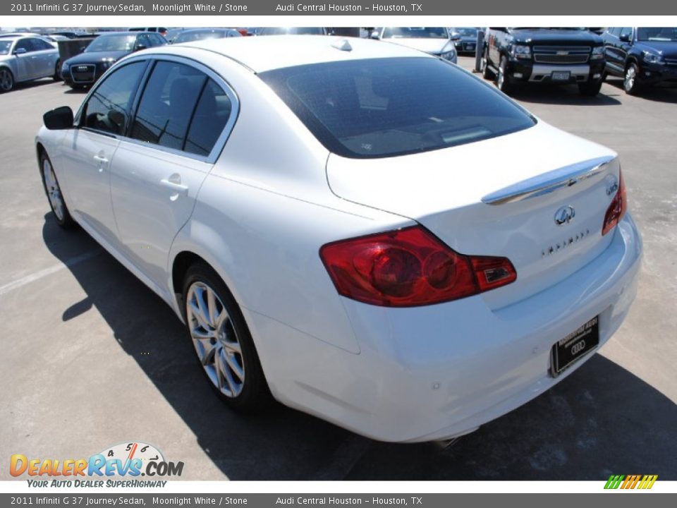 2011 Infiniti G 37 Journey Sedan Moonlight White / Stone Photo #6