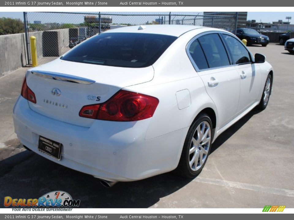 2011 Infiniti G 37 Journey Sedan Moonlight White / Stone Photo #8