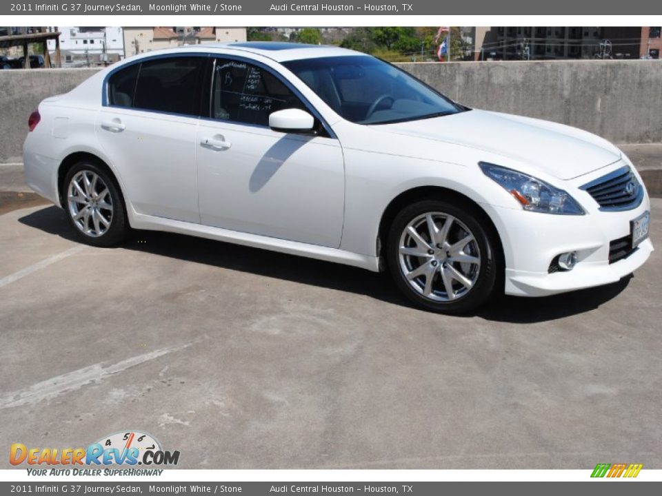 2011 Infiniti G 37 Journey Sedan Moonlight White / Stone Photo #9