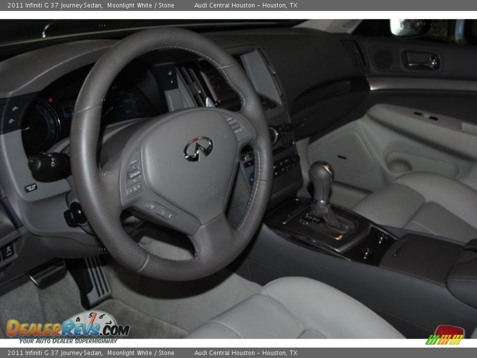 2011 Infiniti G 37 Journey Sedan Moonlight White / Stone Photo #14