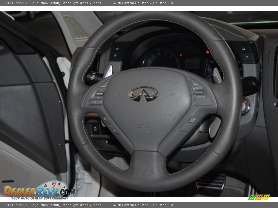 2011 Infiniti G 37 Journey Sedan Moonlight White / Stone Photo #21