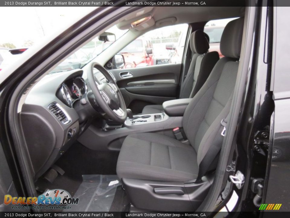 Black Interior - 2013 Dodge Durango SXT Photo #6