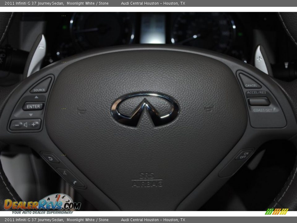 2011 Infiniti G 37 Journey Sedan Moonlight White / Stone Photo #32