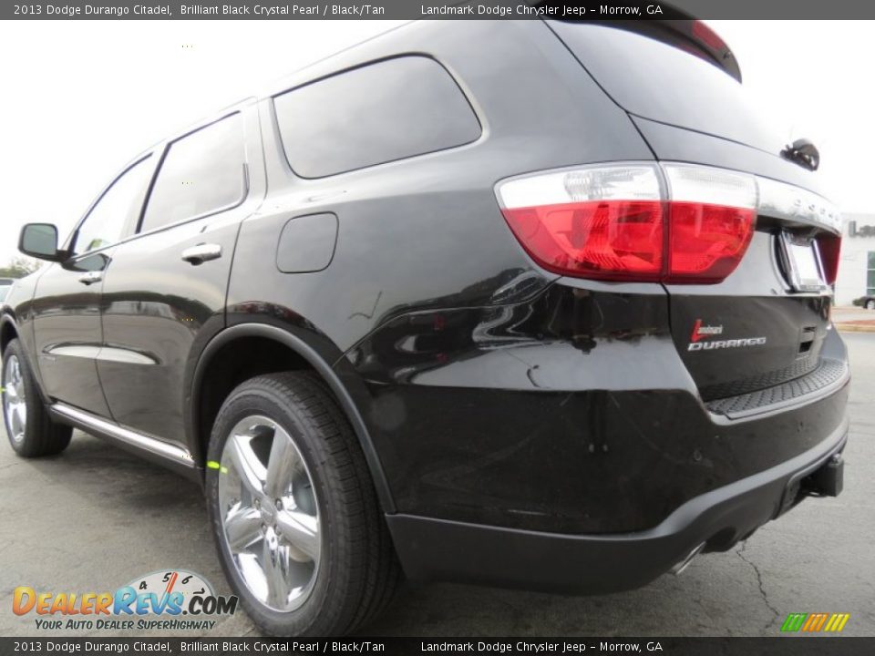 2013 Dodge Durango Citadel Brilliant Black Crystal Pearl / Black/Tan Photo #2