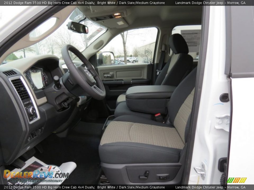 2012 Dodge Ram 3500 HD Big Horn Crew Cab 4x4 Dually Bright White / Dark Slate/Medium Graystone Photo #7