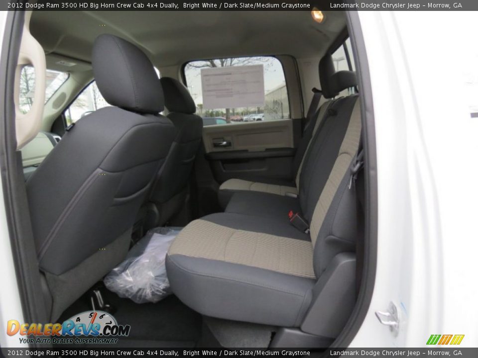 2012 Dodge Ram 3500 HD Big Horn Crew Cab 4x4 Dually Bright White / Dark Slate/Medium Graystone Photo #8