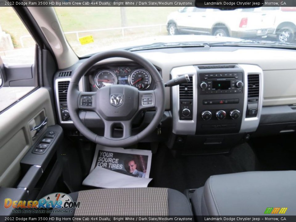 2012 Dodge Ram 3500 HD Big Horn Crew Cab 4x4 Dually Bright White / Dark Slate/Medium Graystone Photo #9