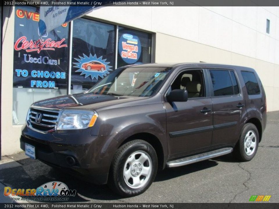 2012 Honda Pilot LX 4WD Polished Metal Metallic / Gray Photo #1