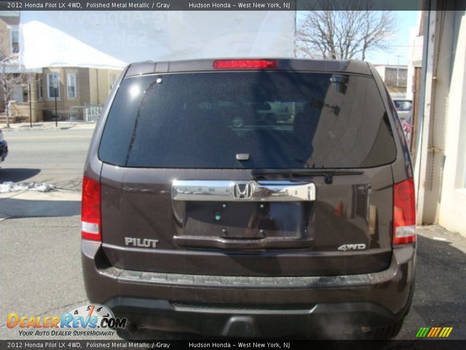 2012 Honda Pilot LX 4WD Polished Metal Metallic / Gray Photo #5