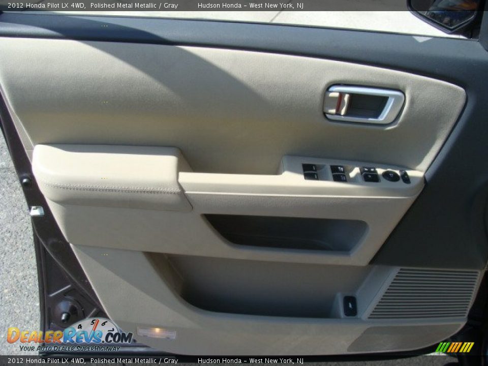 2012 Honda Pilot LX 4WD Polished Metal Metallic / Gray Photo #6