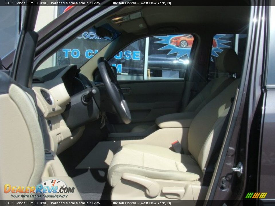 2012 Honda Pilot LX 4WD Polished Metal Metallic / Gray Photo #7