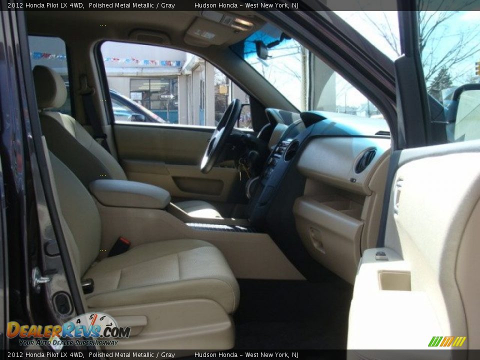 2012 Honda Pilot LX 4WD Polished Metal Metallic / Gray Photo #8