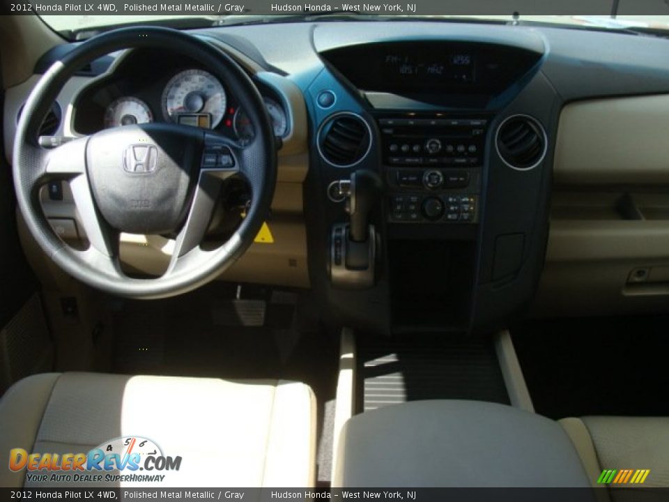 2012 Honda Pilot LX 4WD Polished Metal Metallic / Gray Photo #9