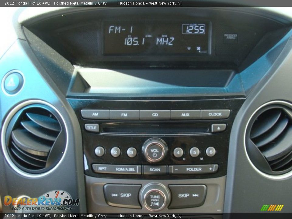 2012 Honda Pilot LX 4WD Polished Metal Metallic / Gray Photo #12
