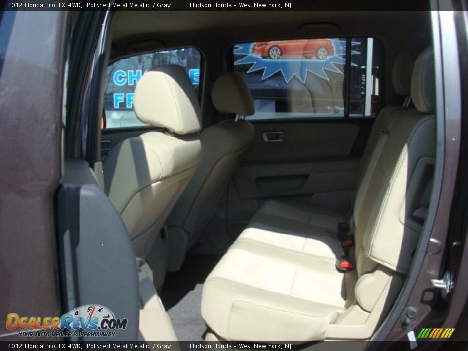 2012 Honda Pilot LX 4WD Polished Metal Metallic / Gray Photo #14