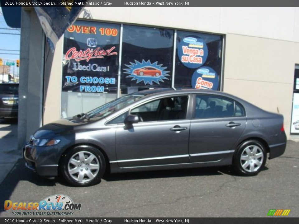 2010 Honda Civic LX Sedan Polished Metal Metallic / Gray Photo #3
