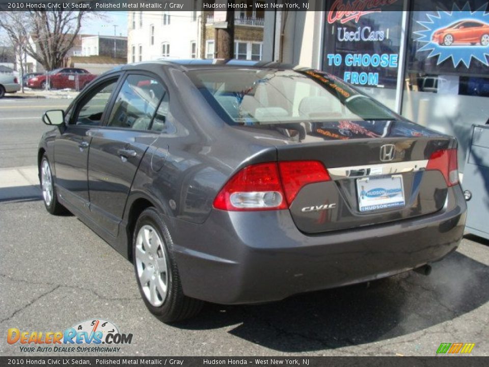 2010 Honda Civic LX Sedan Polished Metal Metallic / Gray Photo #4