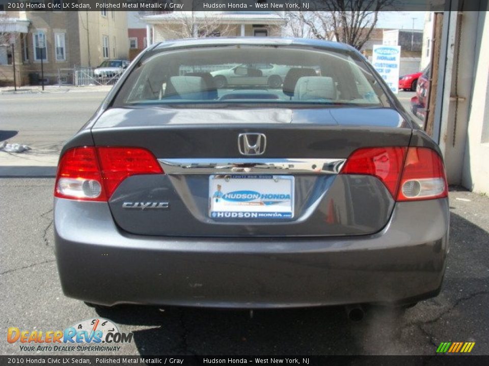 2010 Honda Civic LX Sedan Polished Metal Metallic / Gray Photo #5