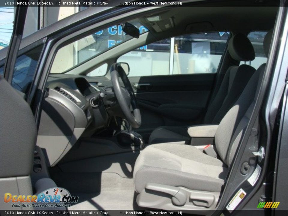 2010 Honda Civic LX Sedan Polished Metal Metallic / Gray Photo #7