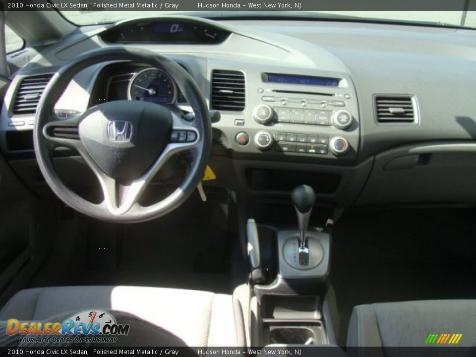 2010 Honda Civic LX Sedan Polished Metal Metallic / Gray Photo #9