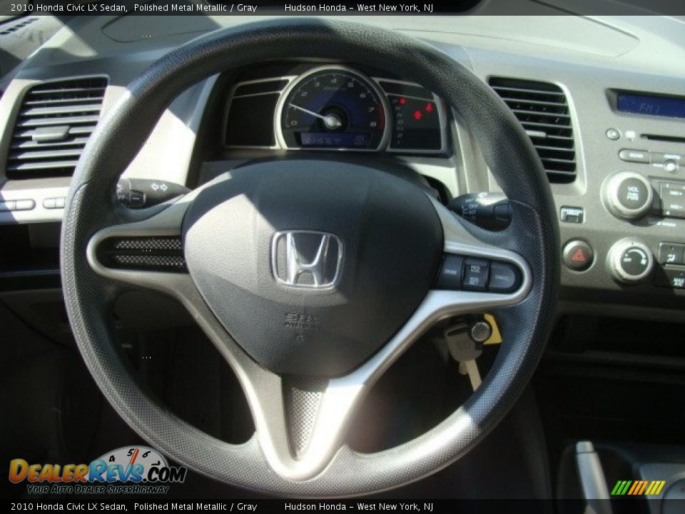 2010 Honda Civic LX Sedan Polished Metal Metallic / Gray Photo #10
