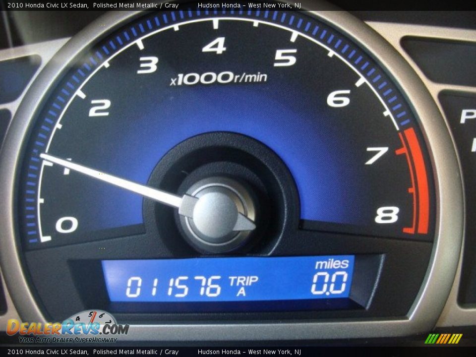 2010 Honda Civic LX Sedan Polished Metal Metallic / Gray Photo #11