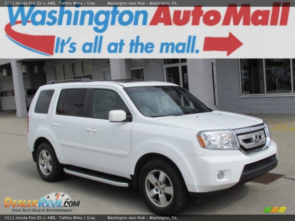 2011 Honda Pilot EX-L 4WD Taffeta White / Gray Photo #1