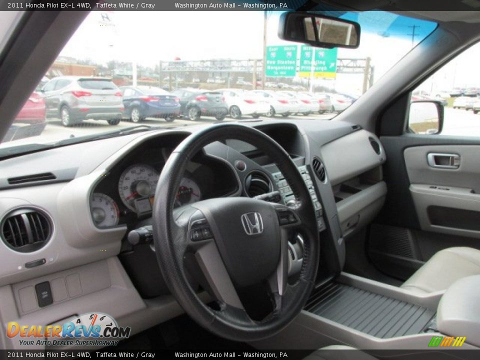 2011 Honda Pilot EX-L 4WD Taffeta White / Gray Photo #10