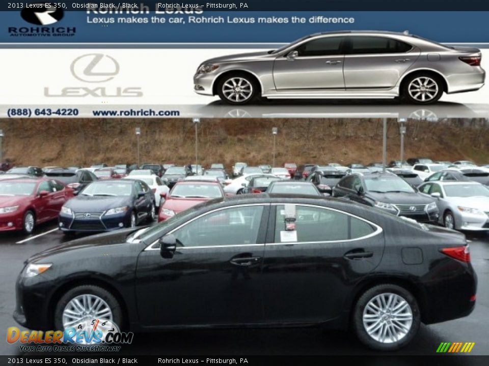 2013 Lexus ES 350 Obsidian Black / Black Photo #1