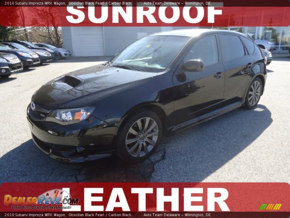 2010 Subaru Impreza WRX Wagon Obsidian Black Pearl / Carbon Black Photo #1