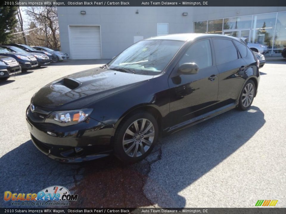 2010 Subaru Impreza WRX Wagon Obsidian Black Pearl / Carbon Black Photo #2