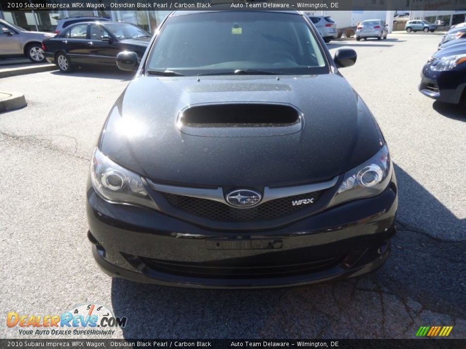 2010 Subaru Impreza WRX Wagon Obsidian Black Pearl / Carbon Black Photo #3