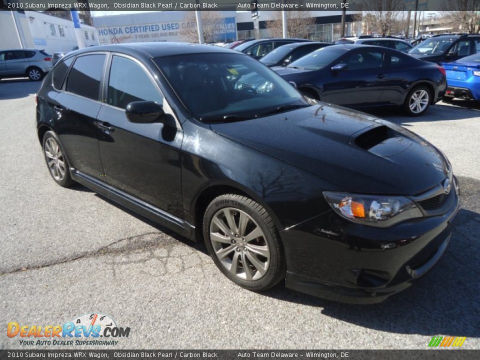 2010 Subaru Impreza WRX Wagon Obsidian Black Pearl / Carbon Black Photo #4