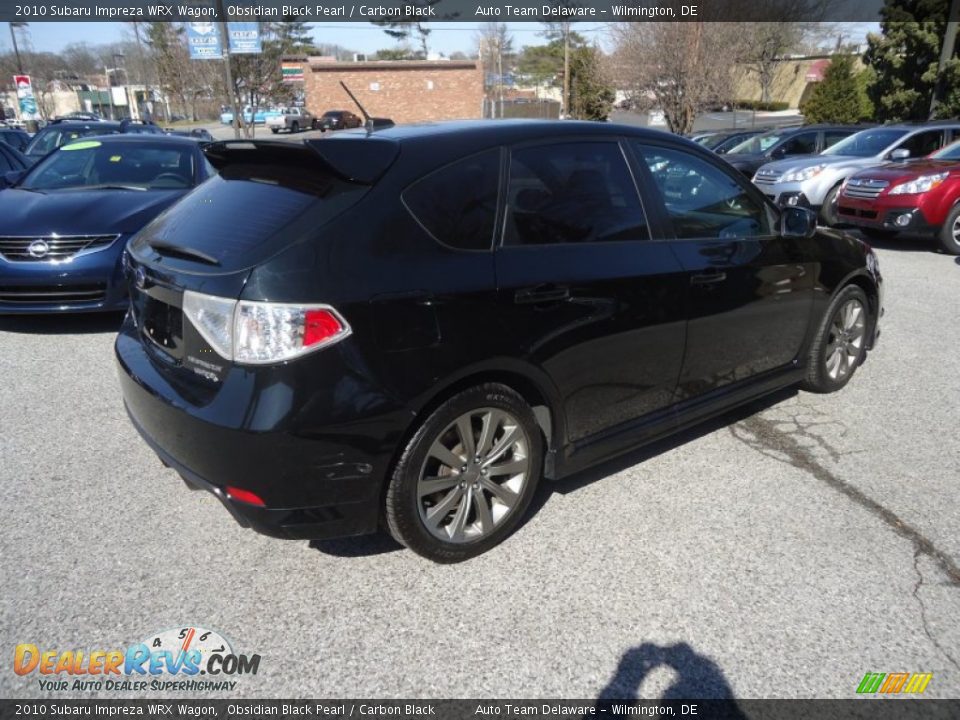 2010 Subaru Impreza WRX Wagon Obsidian Black Pearl / Carbon Black Photo #6