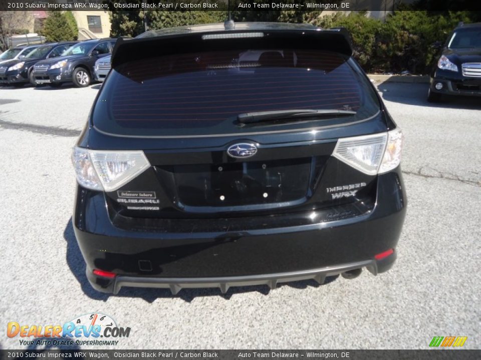 2010 Subaru Impreza WRX Wagon Obsidian Black Pearl / Carbon Black Photo #7