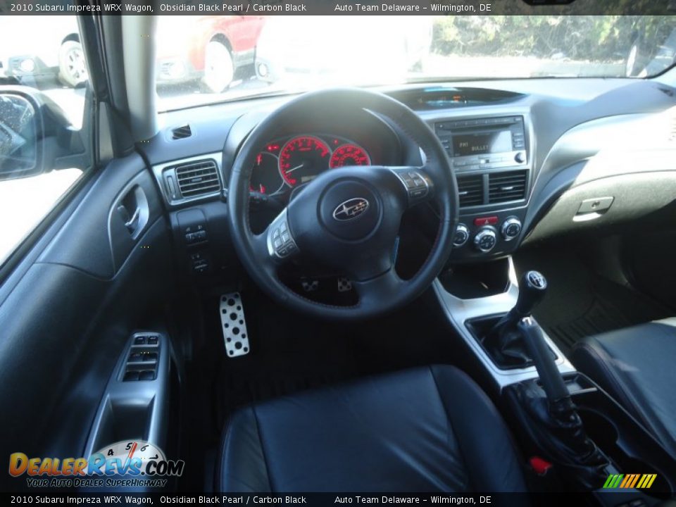 2010 Subaru Impreza WRX Wagon Obsidian Black Pearl / Carbon Black Photo #11