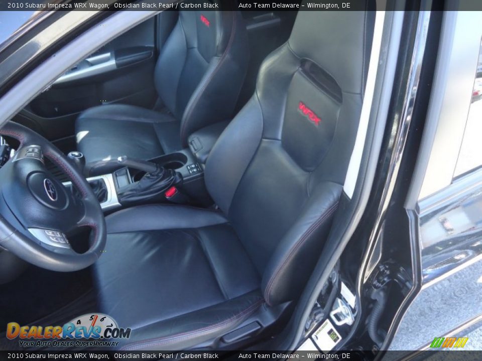 2010 Subaru Impreza WRX Wagon Obsidian Black Pearl / Carbon Black Photo #12