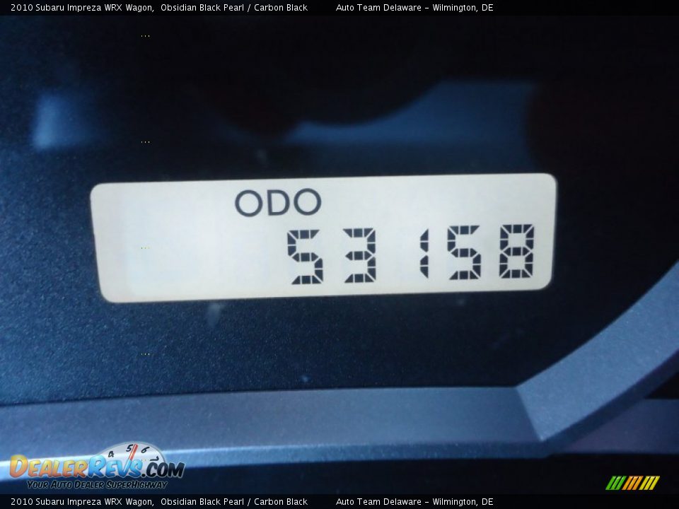 2010 Subaru Impreza WRX Wagon Obsidian Black Pearl / Carbon Black Photo #14