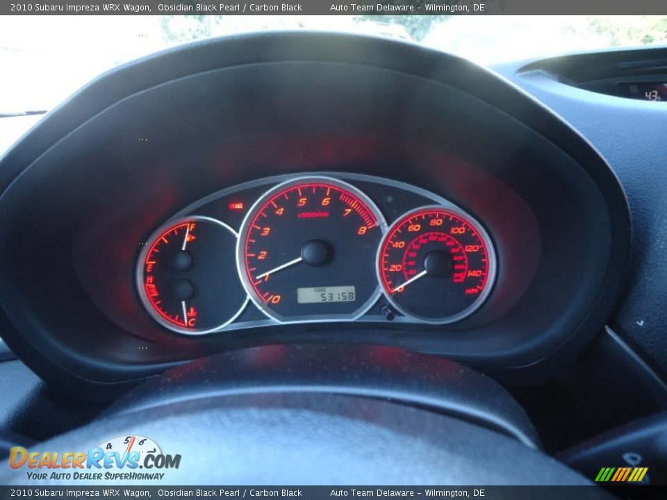 2010 Subaru Impreza WRX Wagon Obsidian Black Pearl / Carbon Black Photo #25