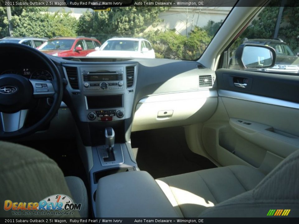 2011 Subaru Outback 2.5i Wagon Ruby Red Pearl / Warm Ivory Photo #34