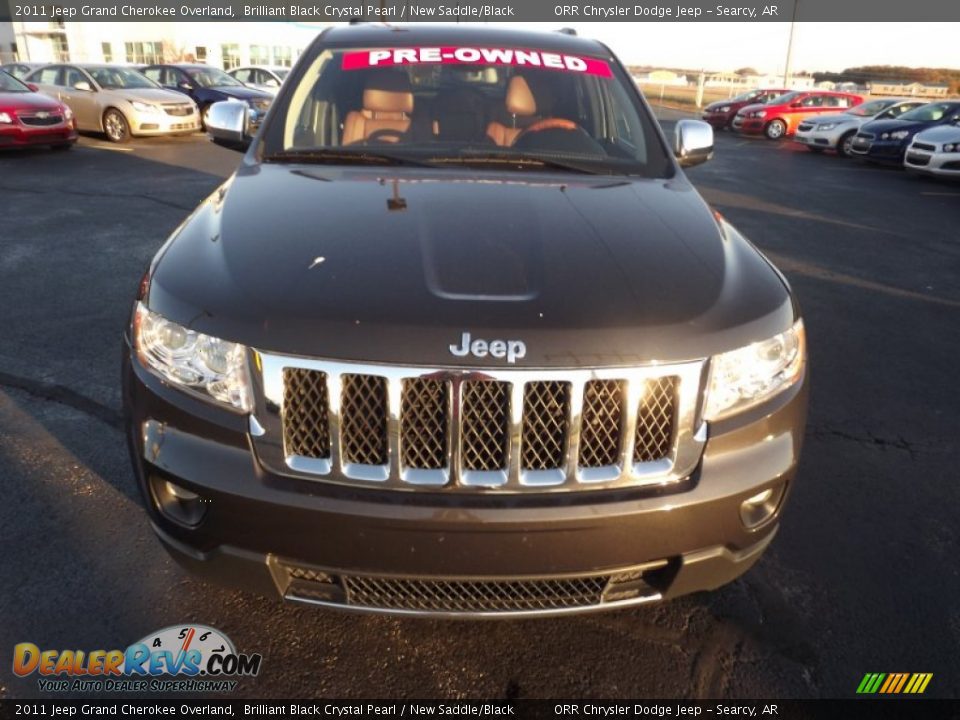 2011 Jeep Grand Cherokee Overland Brilliant Black Crystal Pearl / New Saddle/Black Photo #2