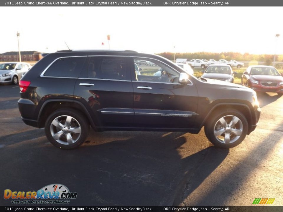 2011 Jeep Grand Cherokee Overland Brilliant Black Crystal Pearl / New Saddle/Black Photo #4