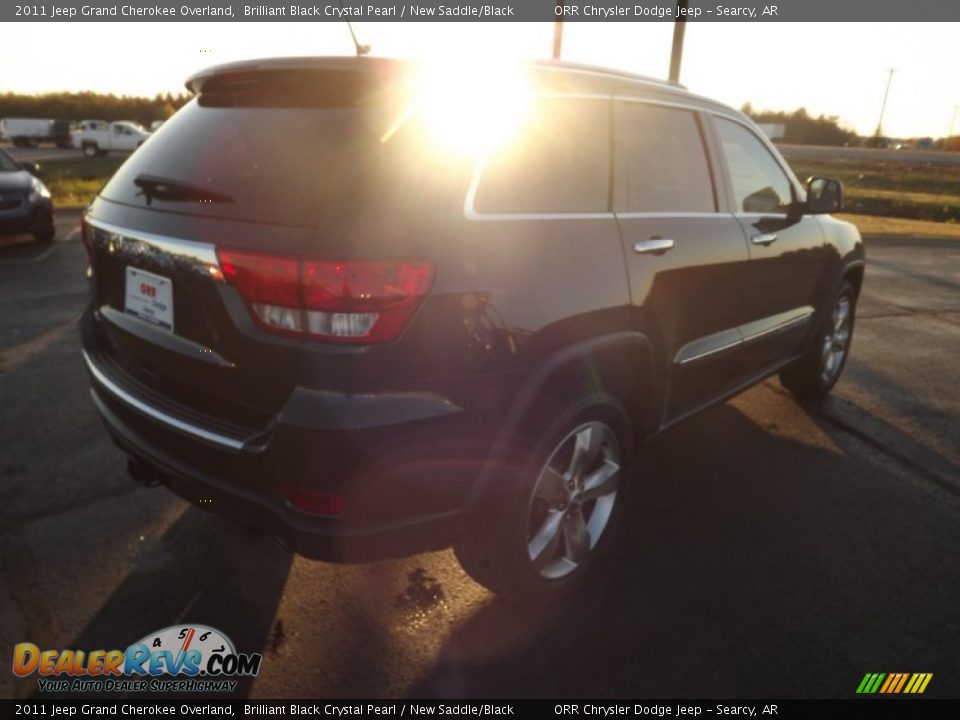 2011 Jeep Grand Cherokee Overland Brilliant Black Crystal Pearl / New Saddle/Black Photo #5