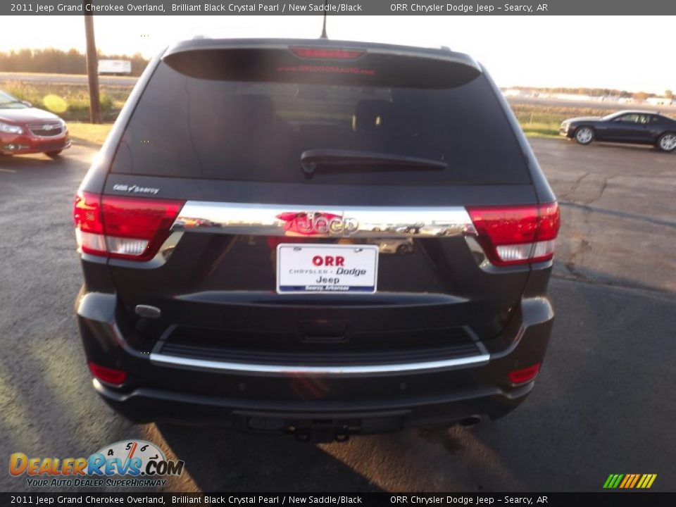 2011 Jeep Grand Cherokee Overland Brilliant Black Crystal Pearl / New Saddle/Black Photo #6