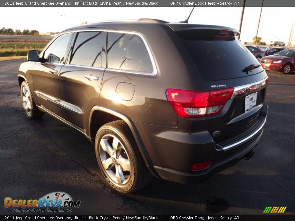 2011 Jeep Grand Cherokee Overland Brilliant Black Crystal Pearl / New Saddle/Black Photo #7