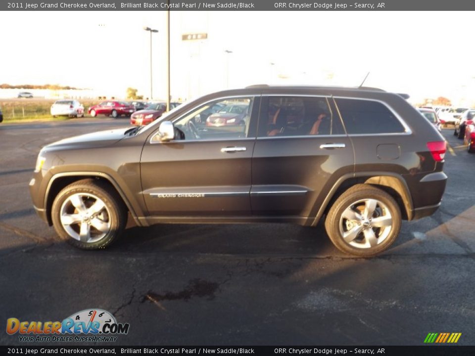 2011 Jeep Grand Cherokee Overland Brilliant Black Crystal Pearl / New Saddle/Black Photo #8