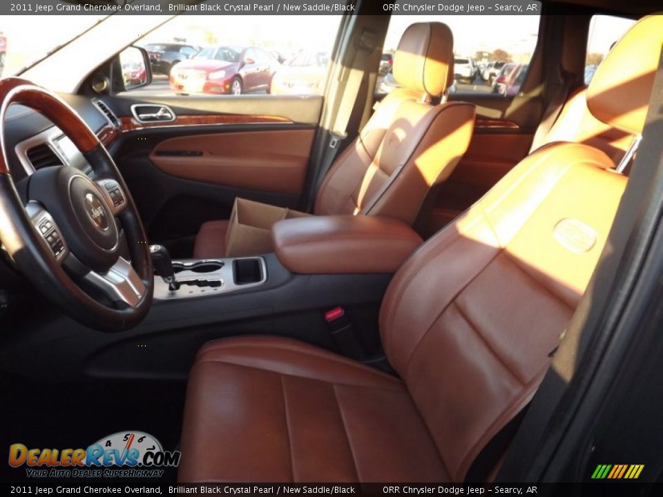 2011 Jeep Grand Cherokee Overland Brilliant Black Crystal Pearl / New Saddle/Black Photo #11